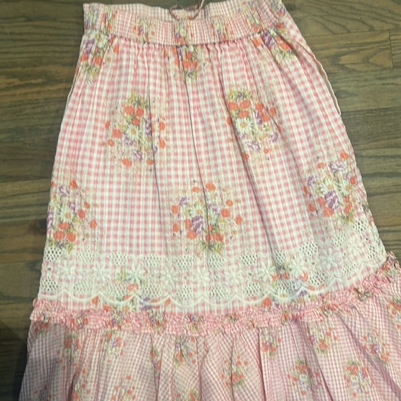 NWT Loveshack Fancy Arla Skirt, Berry Picnic. Size XS. - Picture 10 of 10